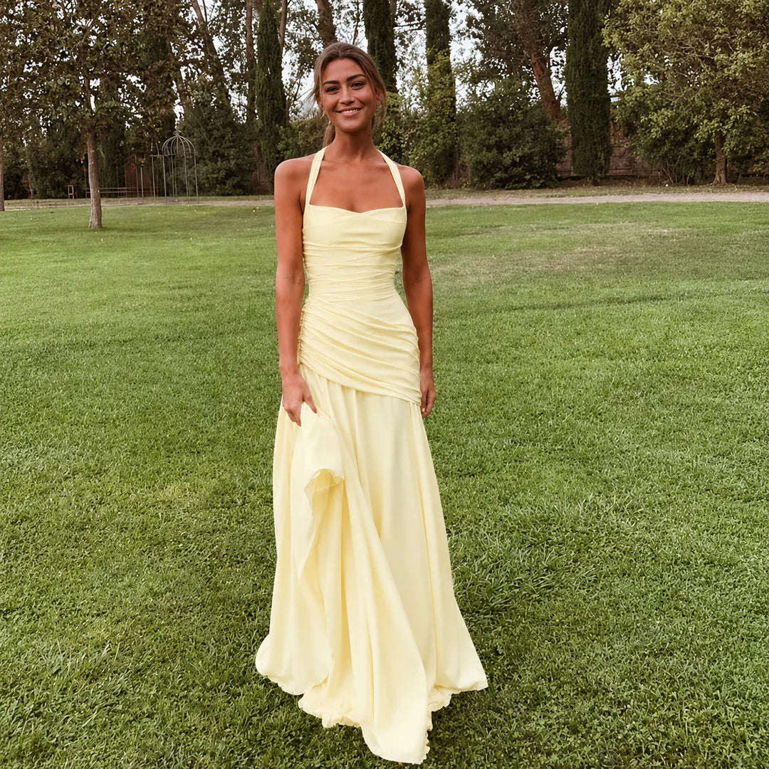 Yellow Siren Dress™ — Thin Straps & Open Back