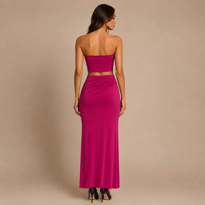Vera Maxi Dress with Draping