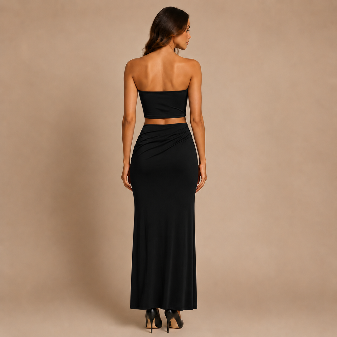 Vera Maxi Dress with Draping