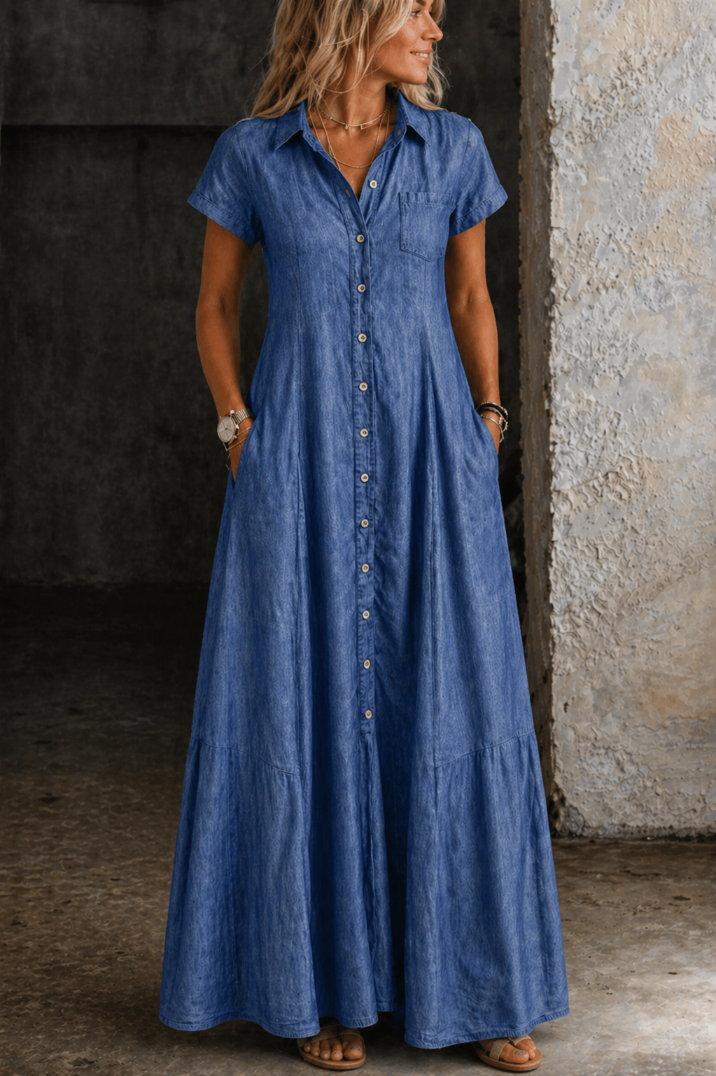 Eliza - Maxi Denim Dress