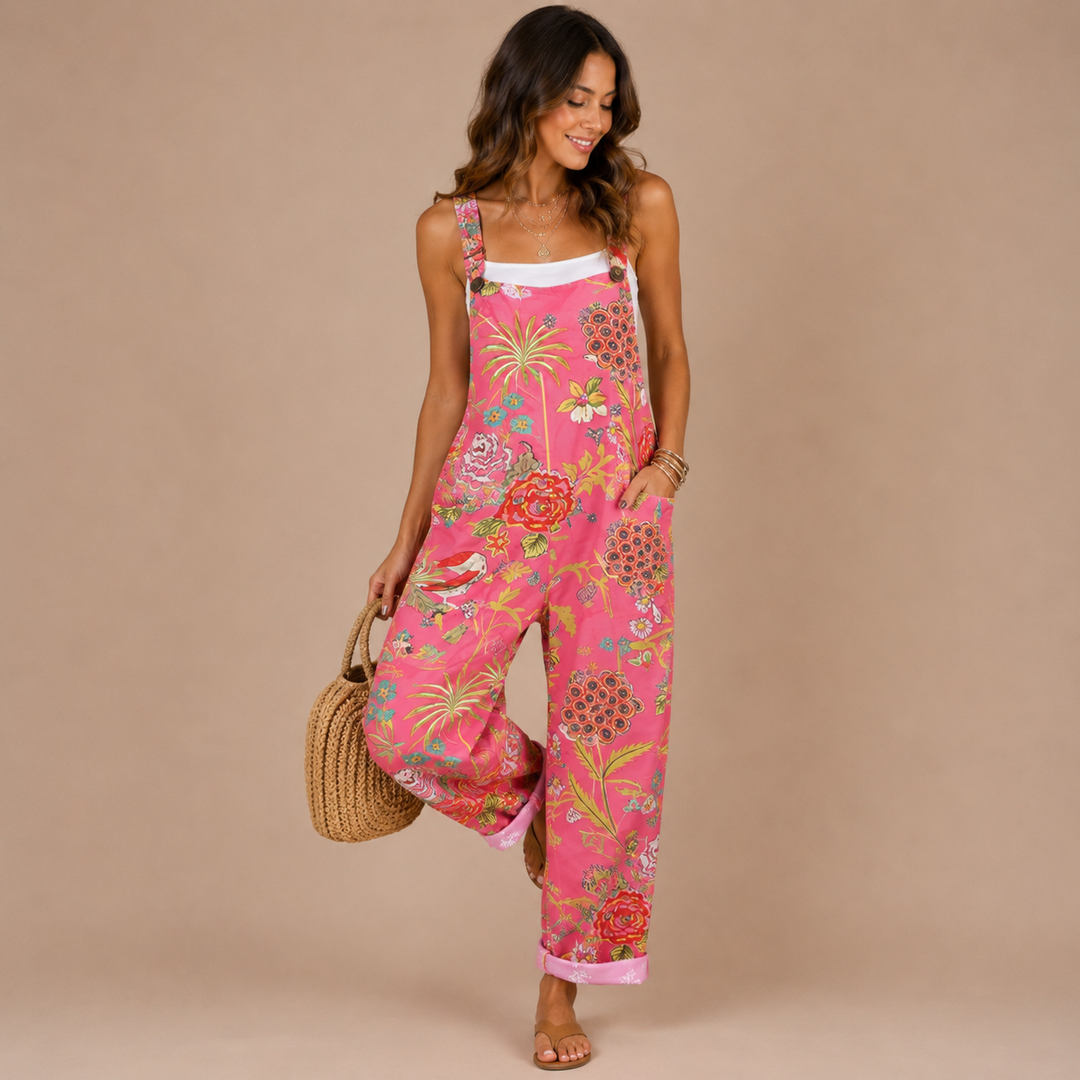 Printed Dungarees