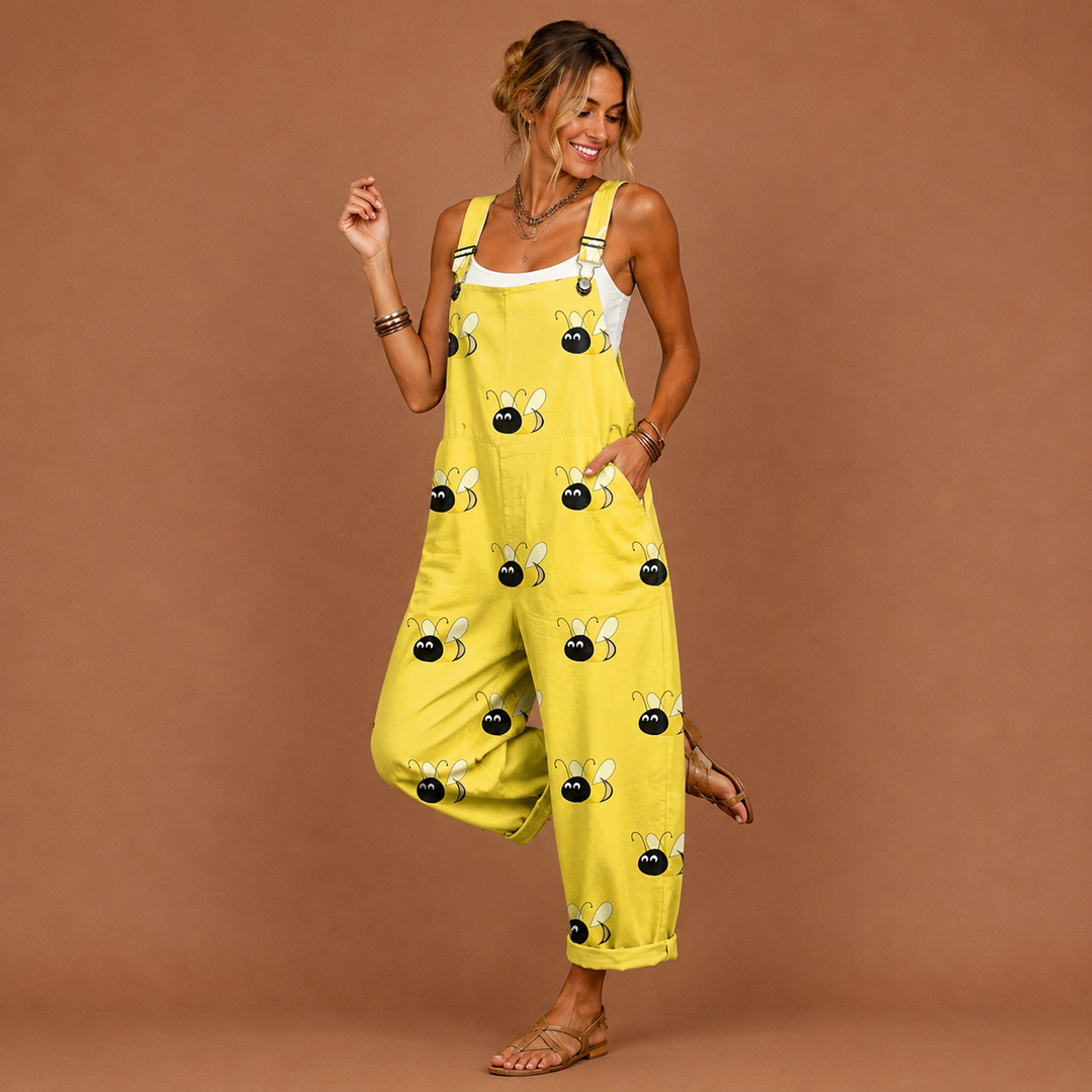 Casual Women's Dungarees with Playful Design