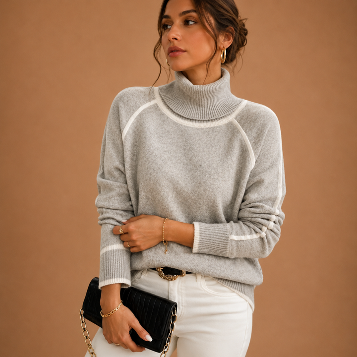 Aurora - Comfortable Sweater with High Neck