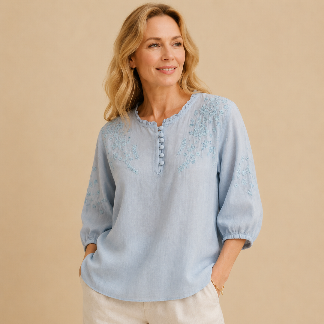Kissina - Cotton and Linen Blouse