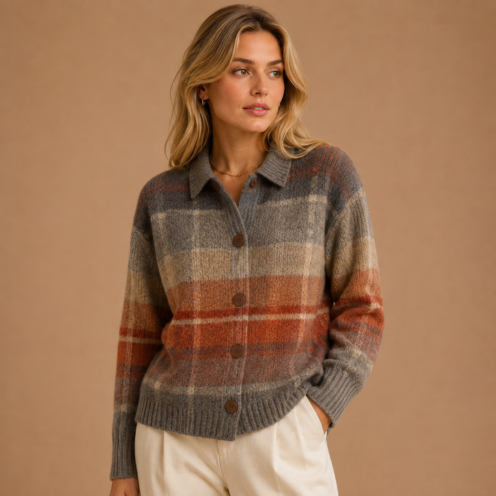 Eleni | Checked Autumn Overcoat