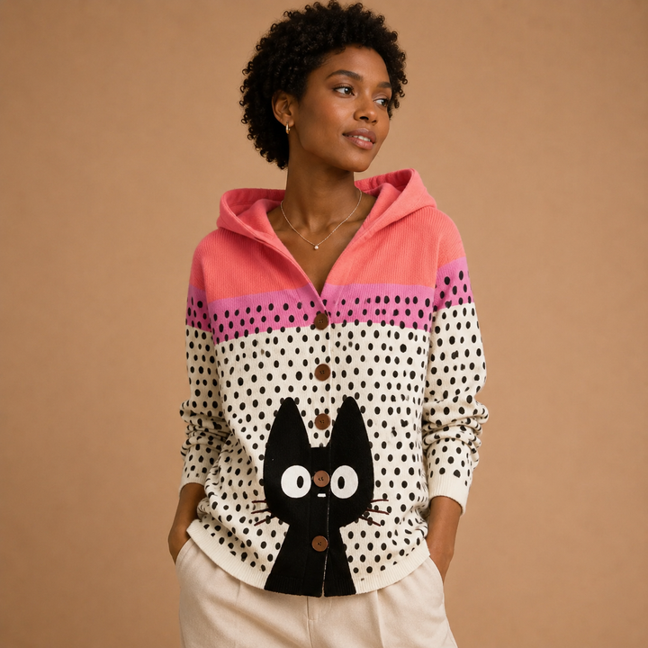 Theresa | Comfortable Knitted Cardigan with Hood