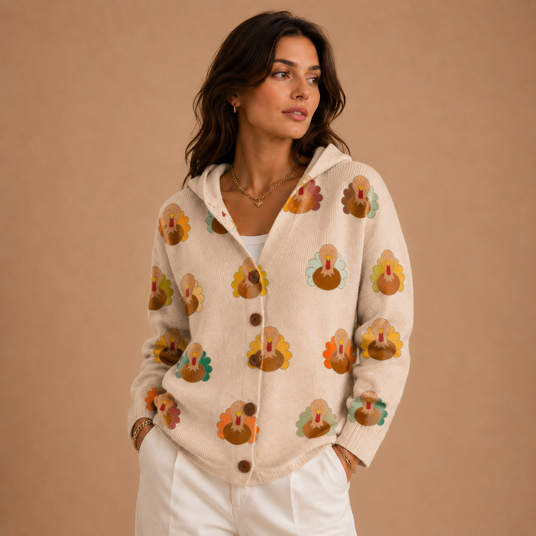 Johanna | Comfortable knitted cardigan with hood