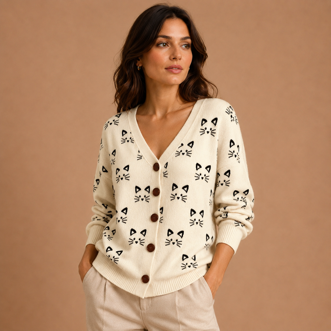 Theresa | Comfortable Knitted Scarf with Buttons