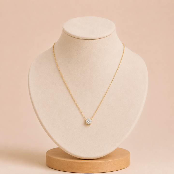 Gold Necklace with Diamonds