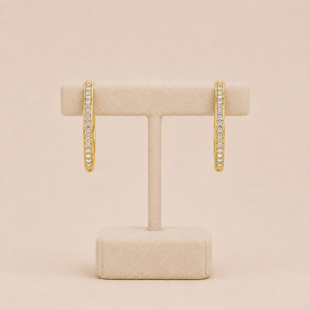 Sorel Pave Gold Earrings