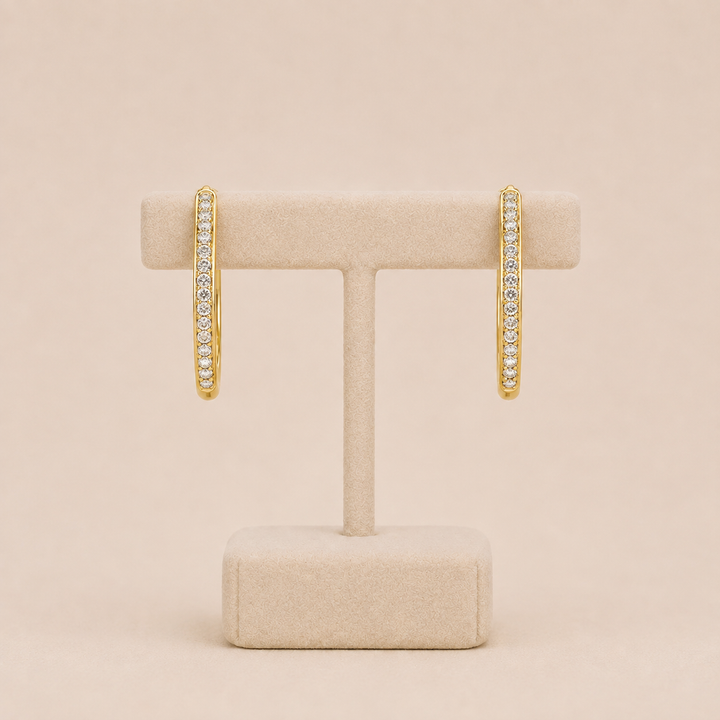 Sorel Pave Gold Earrings