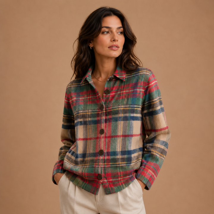Gloria | Multicoloured Checked Cardigan