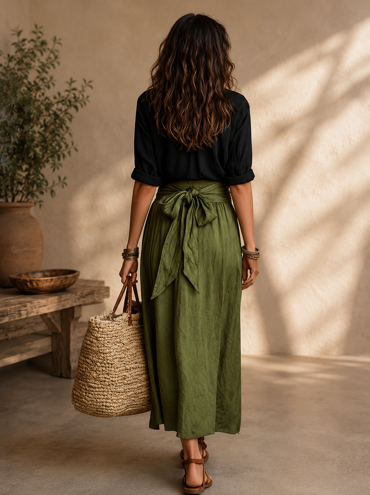 Kornélia | Chic Two-Piece Ensemble Featuring a Relaxed Top and Midi Skirt