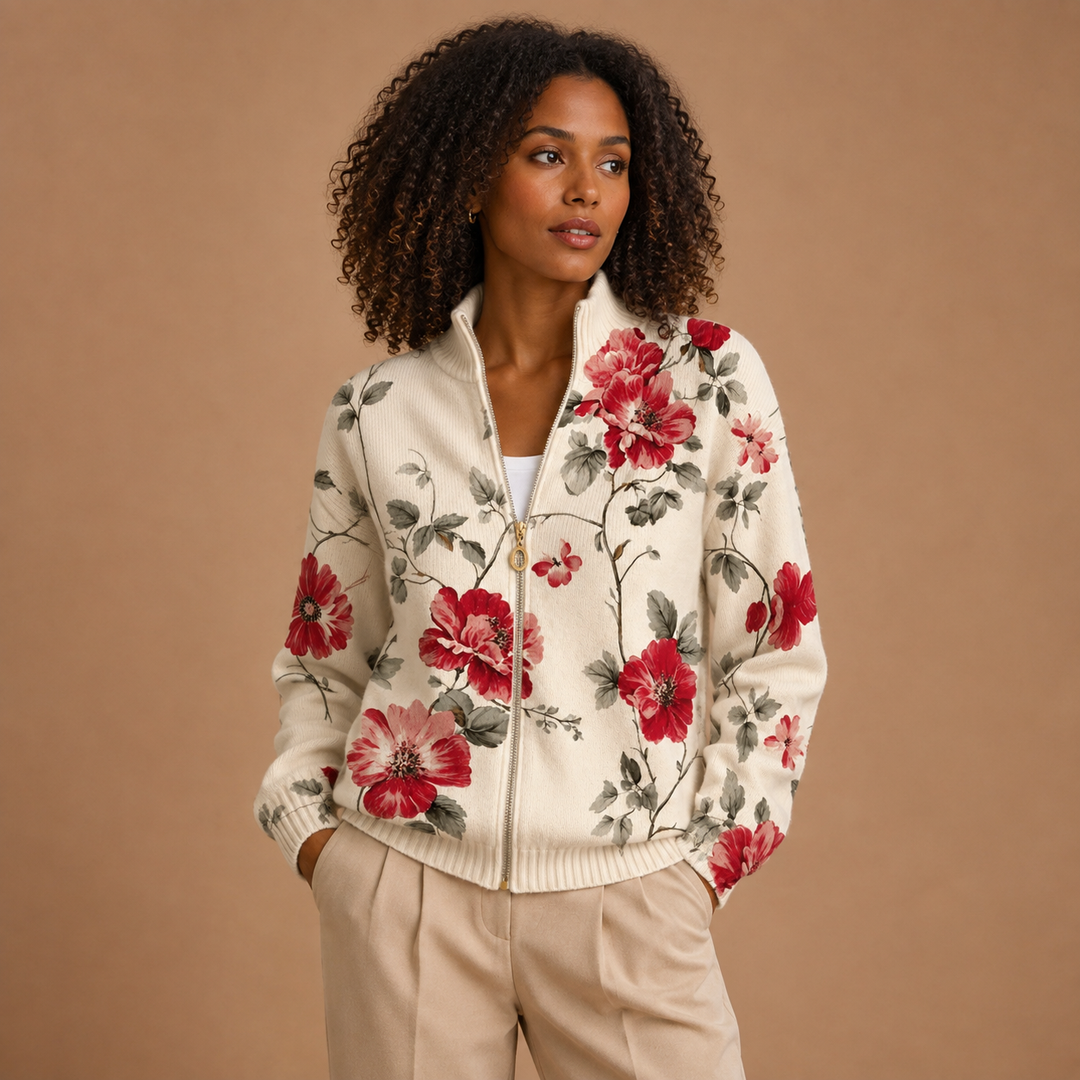 Monika | Cardigan with Vintage Pink Design