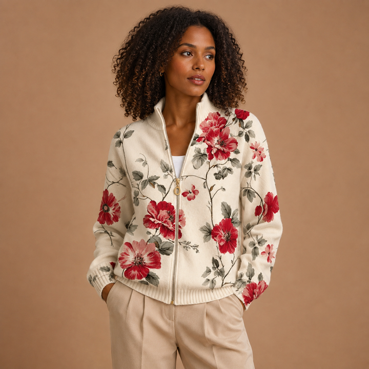 Monika | Cardigan with Vintage Pink Design