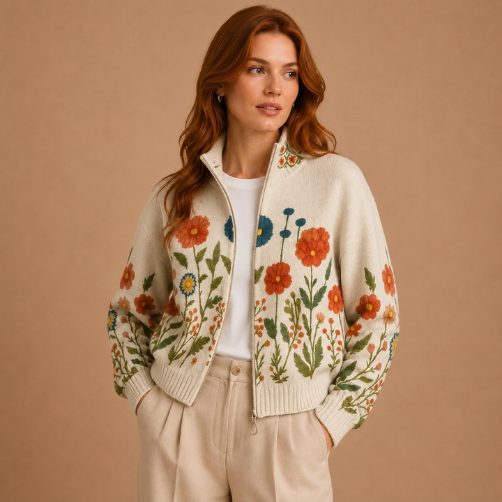 Andrea | Cardigan with Wildflower Print