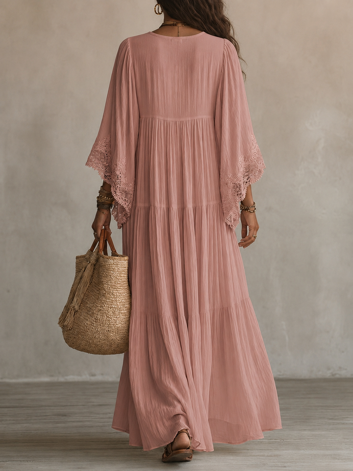 Teodóra | Batwing Sleeve Maxi Dress