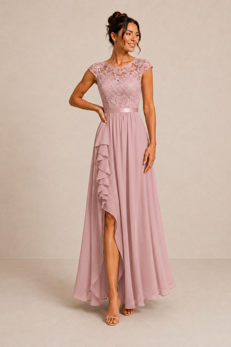 Justína | Ruffled A-Line Maxi Dress