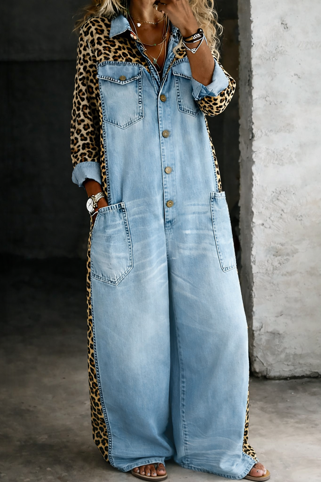 Ariana - Denim Jumpsuit One-Piece
