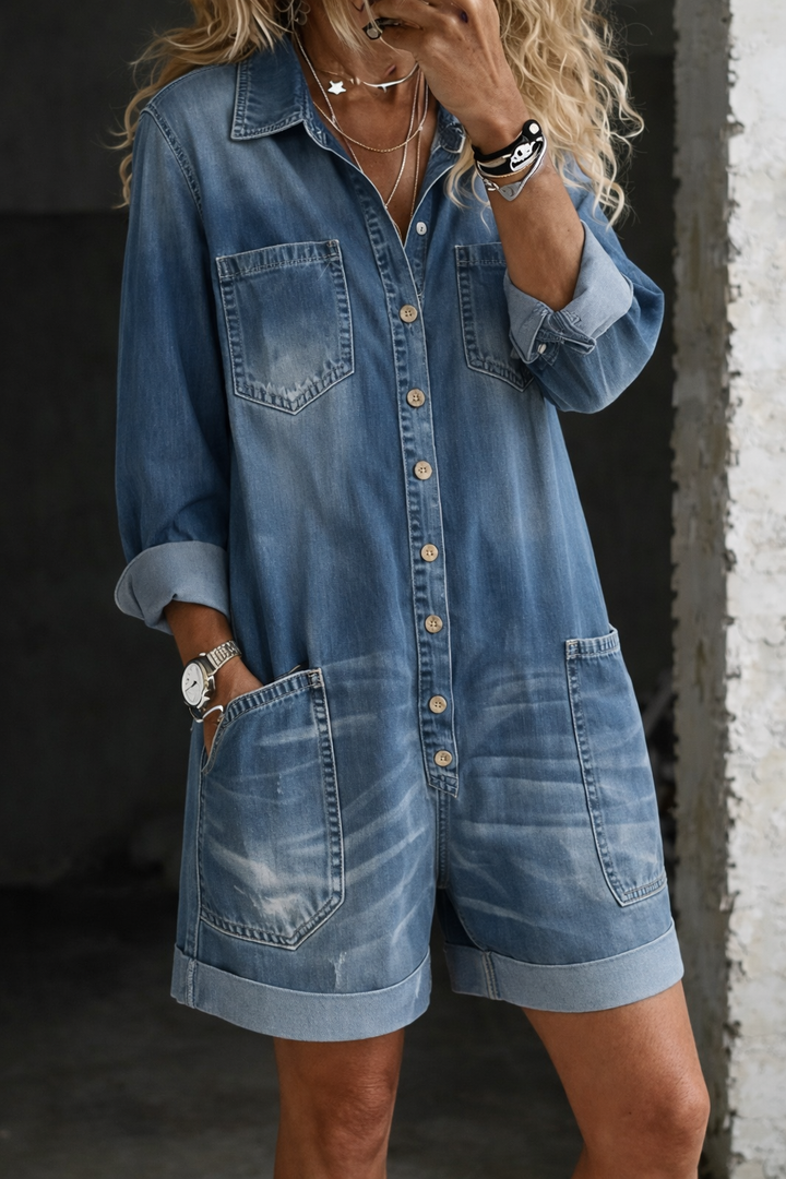 Nora - Relaxed Fit Jumpsuit Shorts
