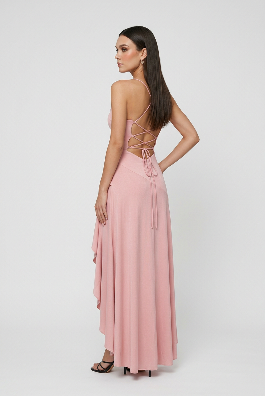 Michaela | Asymmetrical Hem Maxi Dress