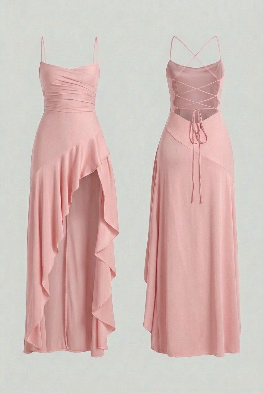 Michaela | Asymmetrical Hem Maxi Dress