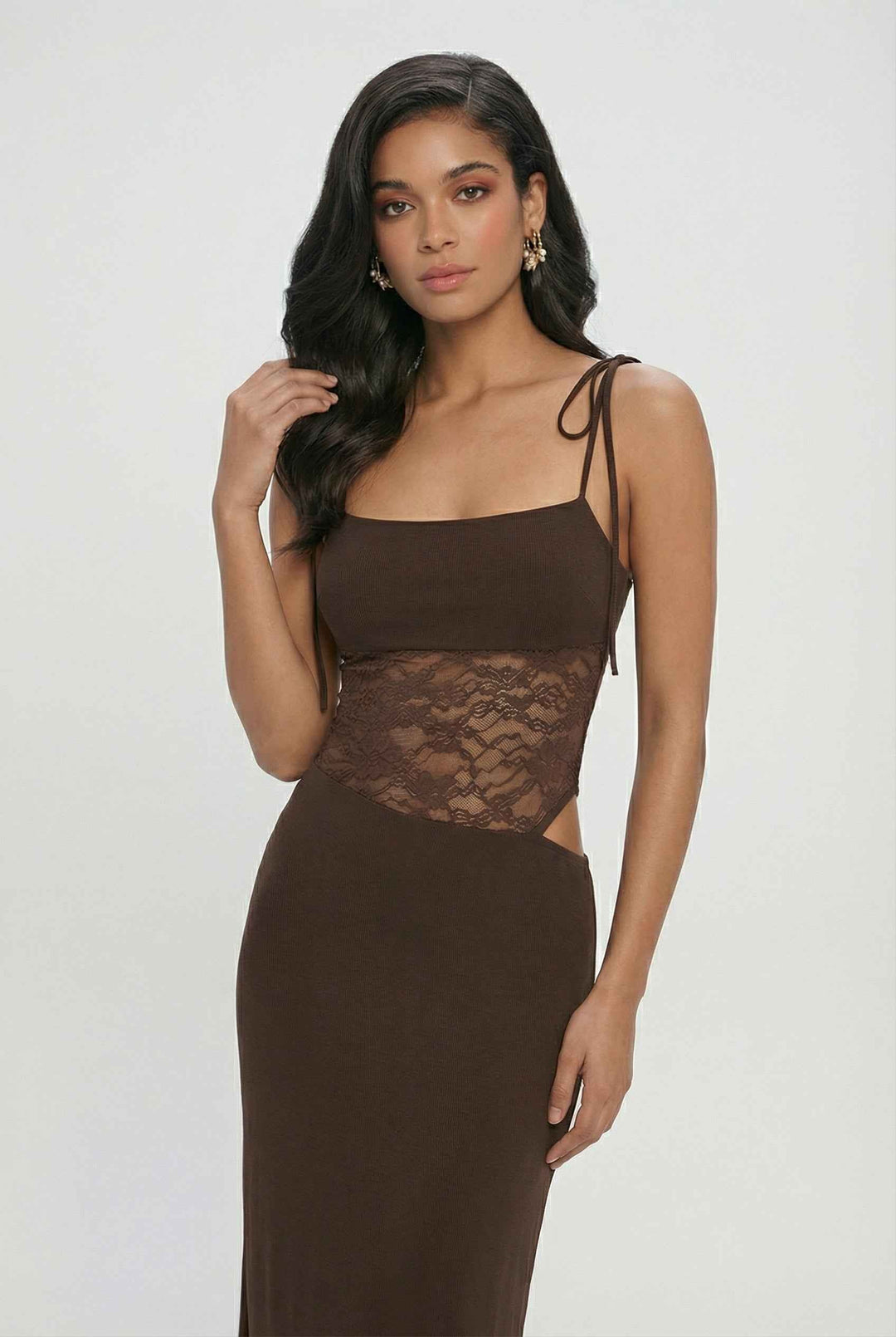 Lujza | Maxi Dress in Rich Chocolate Brown