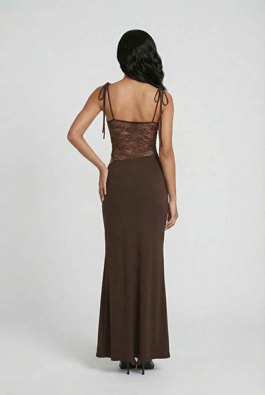 Lujza | Maxi Dress in Rich Chocolate Brown
