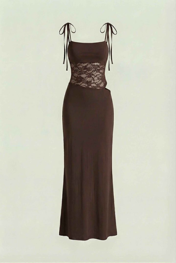 Lujza | Maxi Dress in Rich Chocolate Brown
