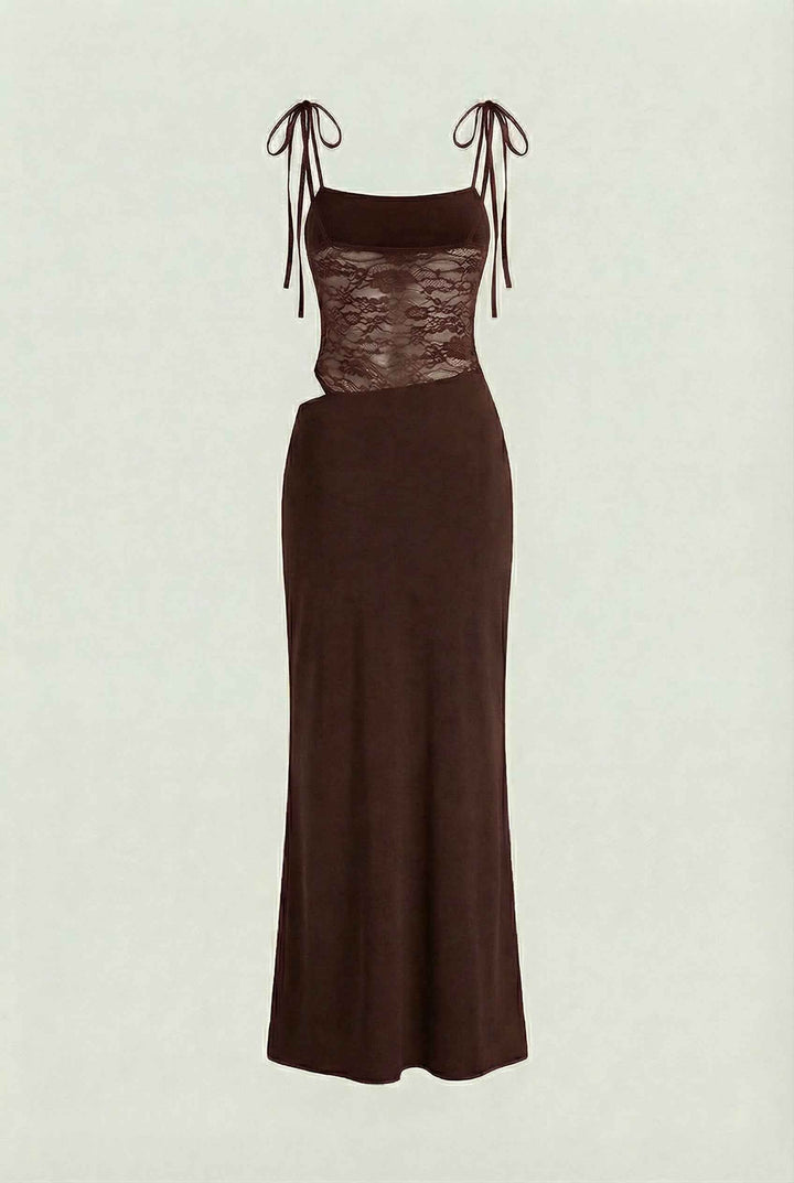 Lujza | Maxi Dress in Rich Chocolate Brown