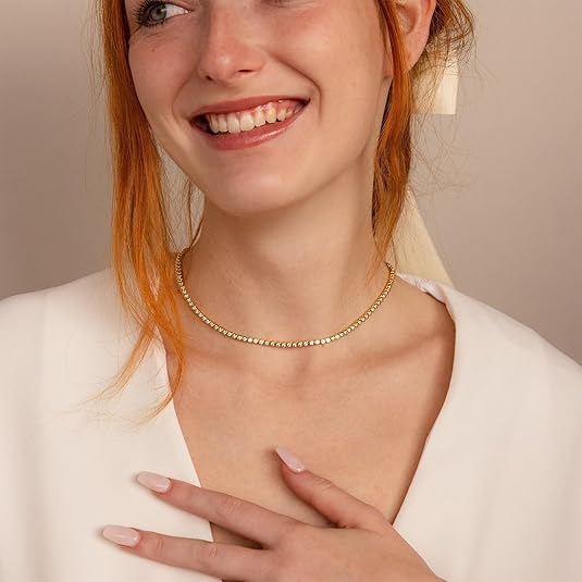 Gold Tennis Necklace