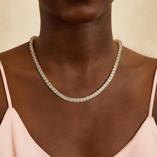 Gold Tennis Necklace