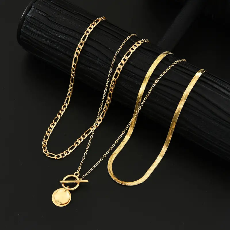 Savira Textured Necklace | Gold