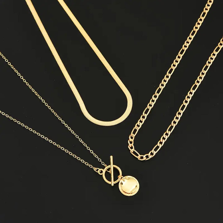 Savira Textured Necklace | Gold