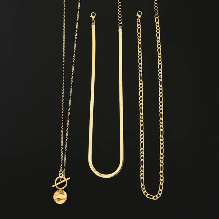 Savira Textured Necklace | Gold