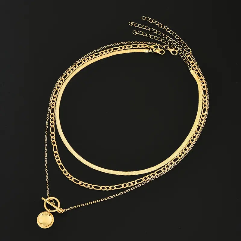 Savira Textured Necklace | Gold