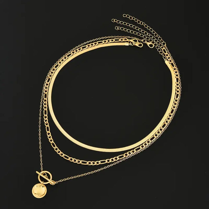 Savira Textured Necklace | Gold