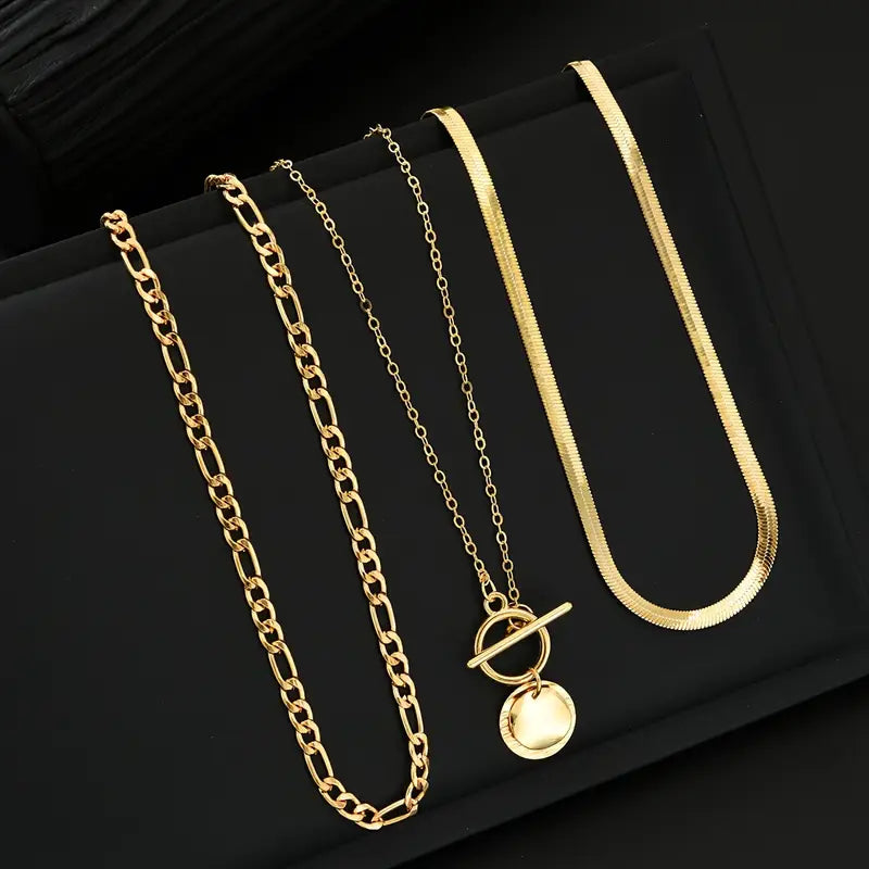 Savira Textured Necklace | Gold