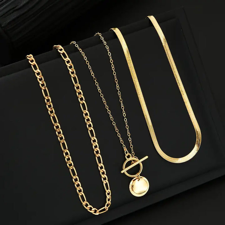 Savira Textured Necklace | Gold