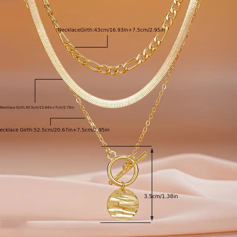 Savira Textured Necklace | Gold