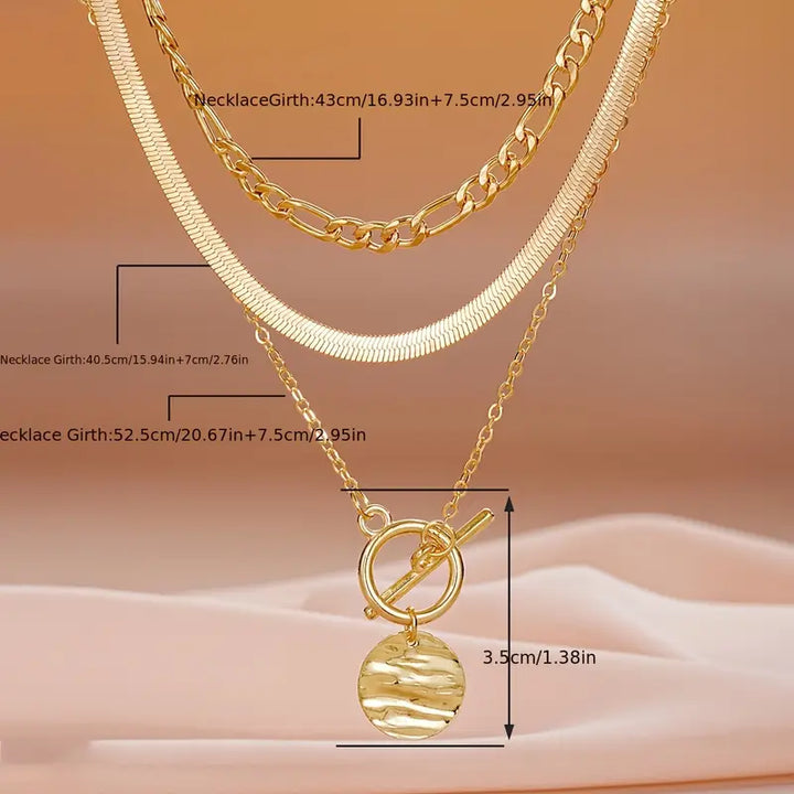Savira Textured Necklace | Gold
