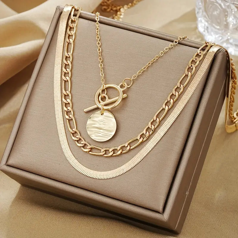 Savira Textured Necklace | Gold