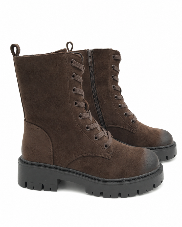 Profile Sole Lace-Up Boots