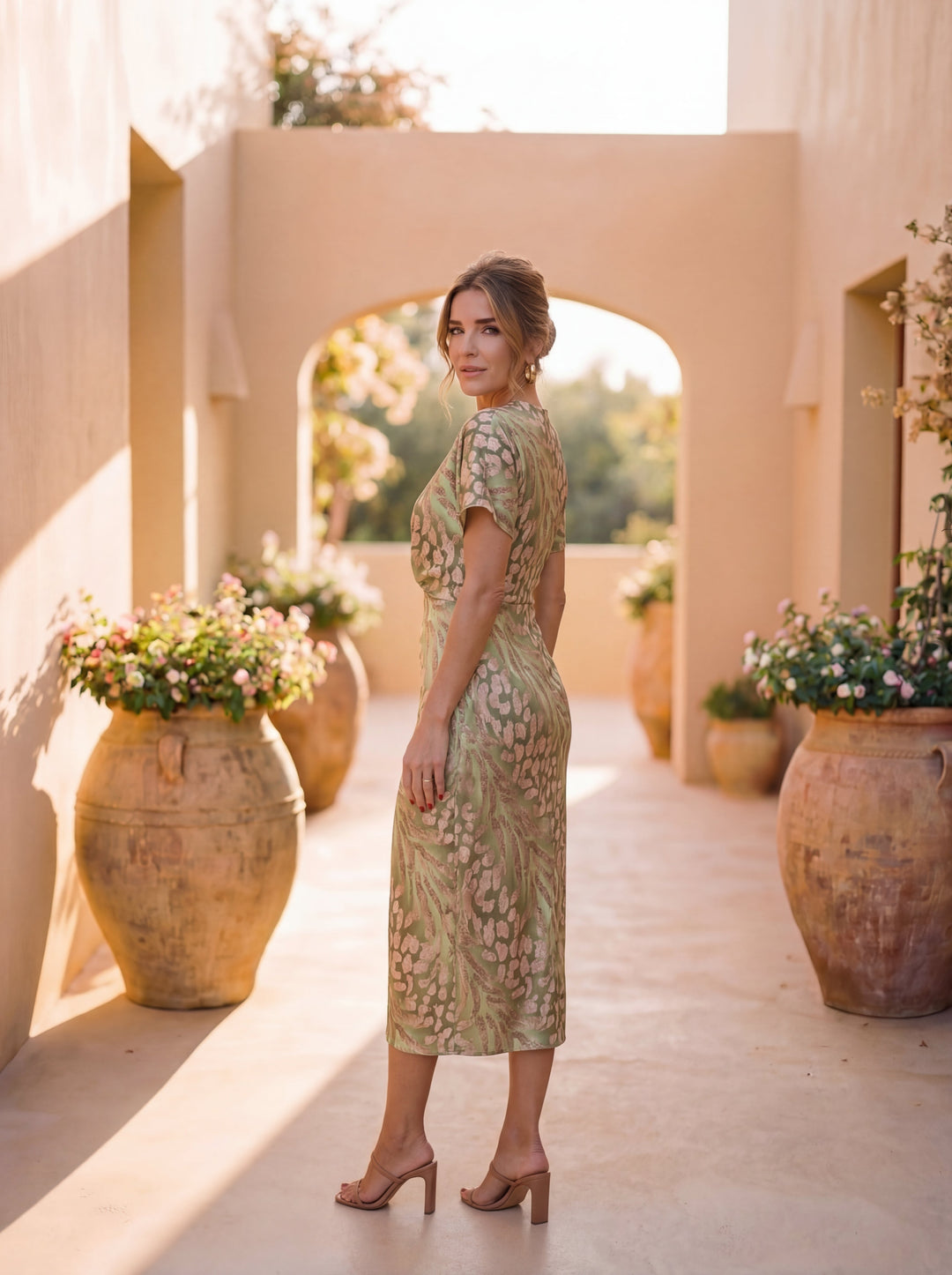 Salema - Midi Dress with Central Tie