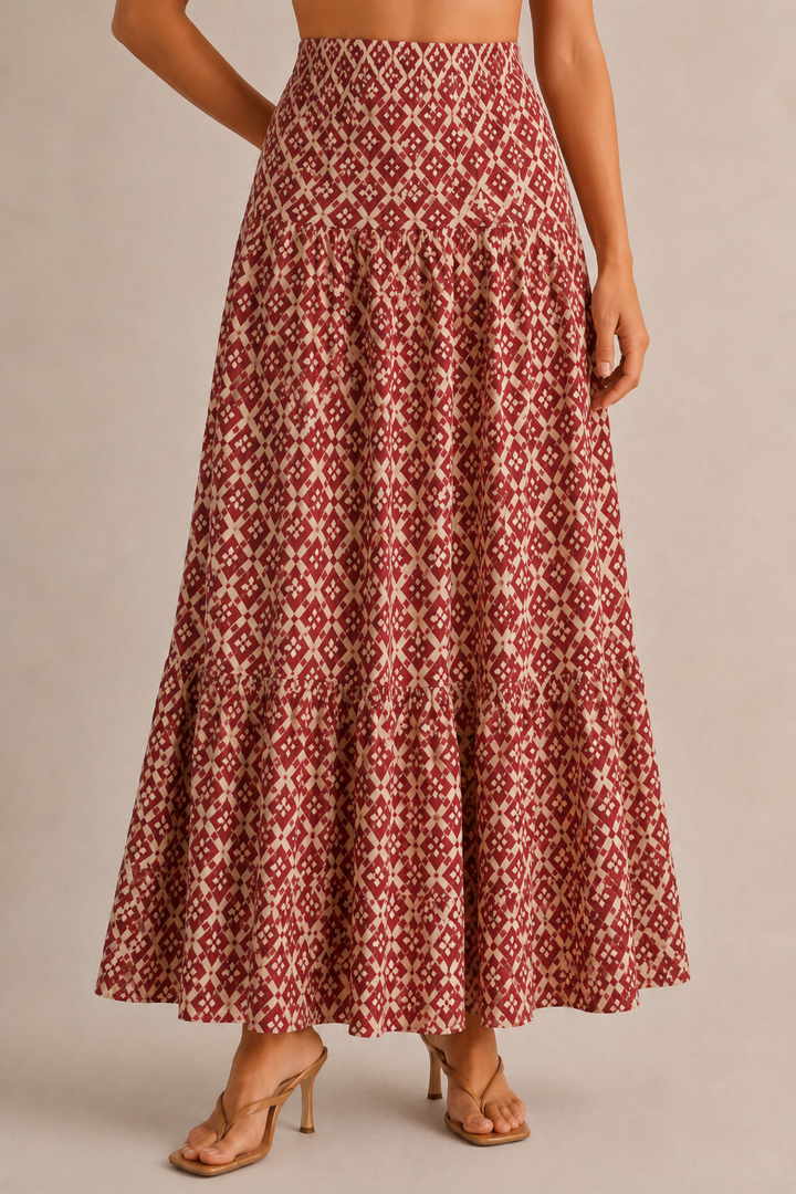 Darina | Coordinated Top and Skirt Set with Unique Patterns