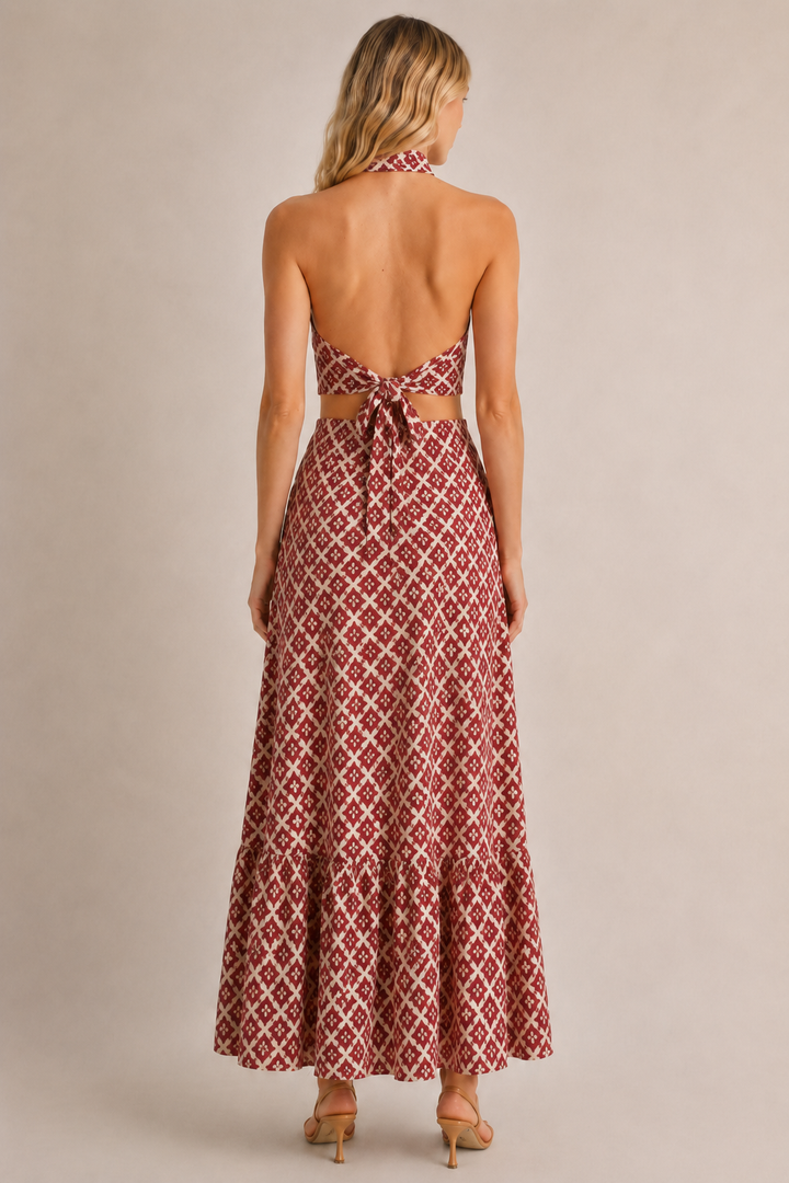 Darina | Coordinated Top and Skirt Set with Unique Patterns