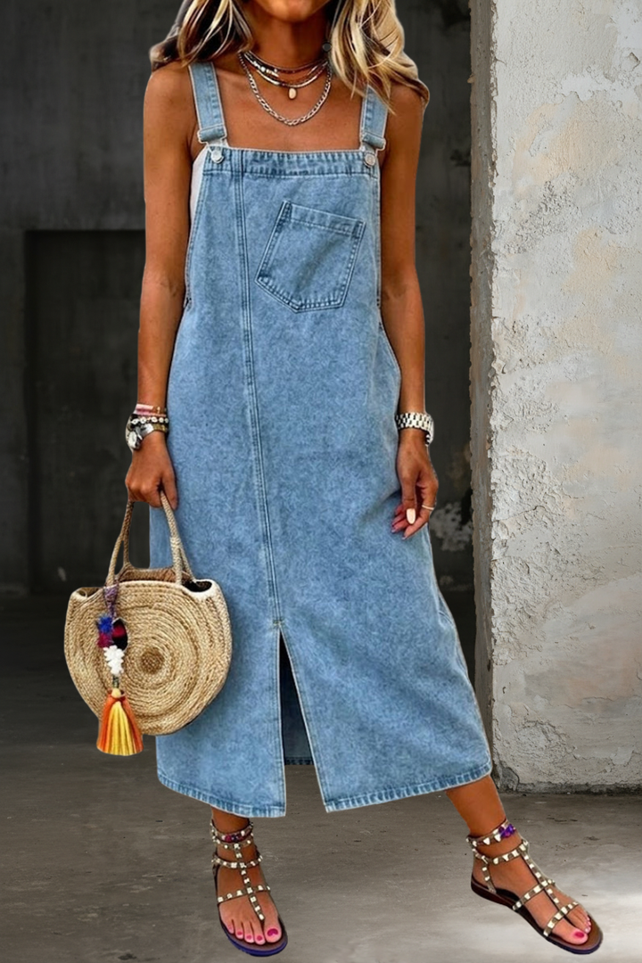 Susana - Relaxed Denim Strappy Dress