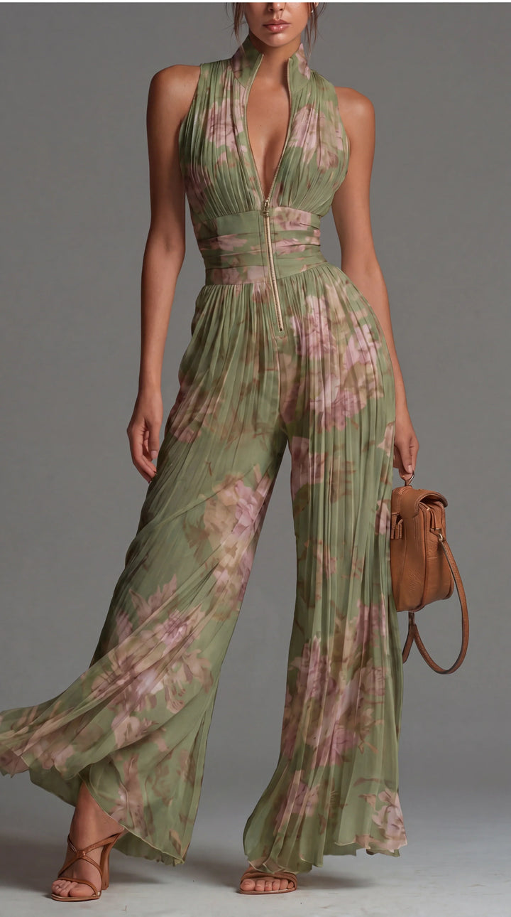 Leontína | Chic Pleated Jumpsuit