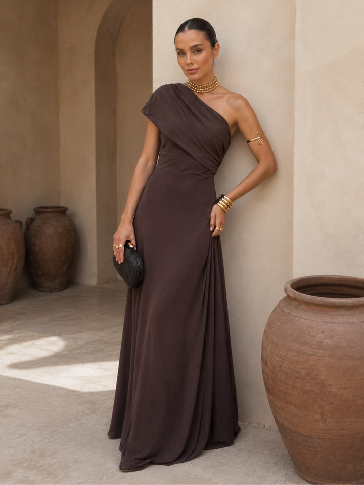 Faro - Long Brown Toledo Dress