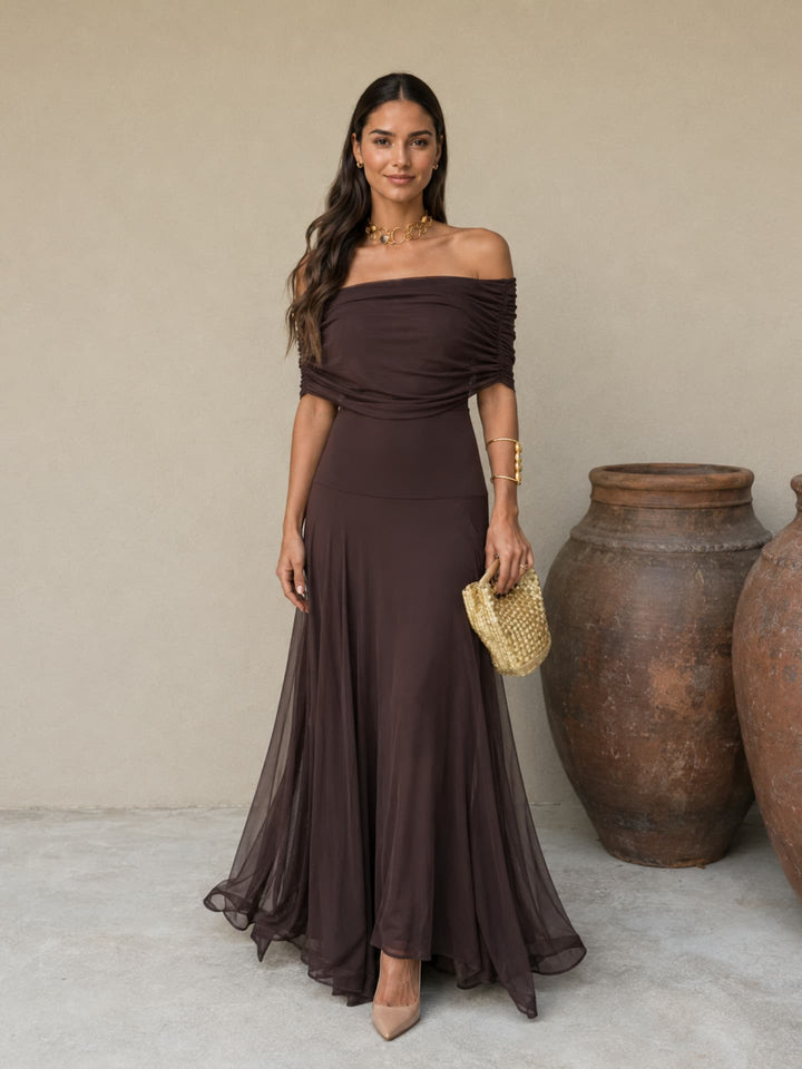 Faro - Long Brown Toledo Dress